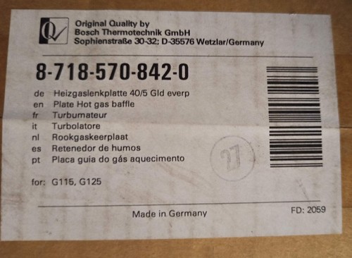 Buderus heizgaslenkplatte 5 - heizgaslenkplatte, 40/5
