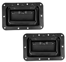 2 x Case Klappgriff Schwarz 154 x 101 mm gefedert in Schale Flightcase Griff ADM