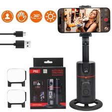 Bluetooth Auto Face Tracking Stativ 2 Licht Gimbal Stabilisator Handyhalterung