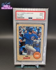 ⚾️ 2017 Topps Heritage Ian Happ RC Action Shot PSA 9 MINT Chicago Cubs ⚾️