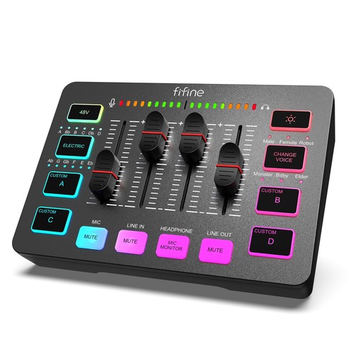 Fifine gaming audio mixer - fifine,