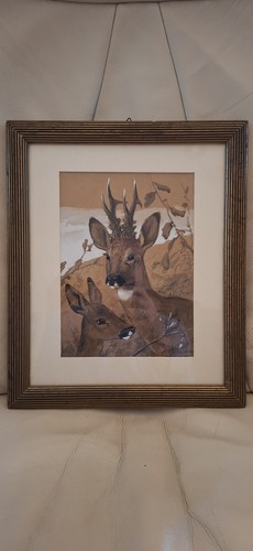Antikes aquarell bild - antikes, gemälde