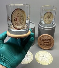 Crownly Crystal 2024 Premium Whiskyglas Tasse Geschenk zum Männergeburtstag 300ml x2