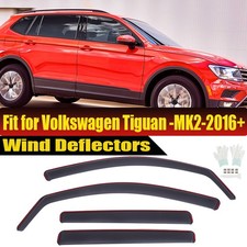 Windabweiser Regenabweiser Für VW Tiguan 2 2016 2017 2018-2024 4-Tlg Set Schwarz