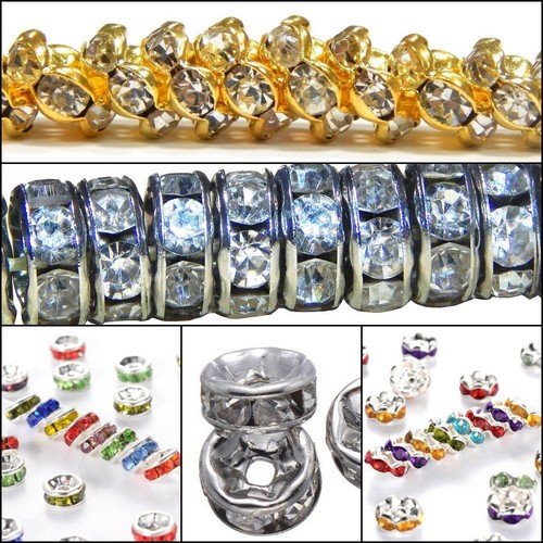 Glas strasssteine rondell - strasssteine,
