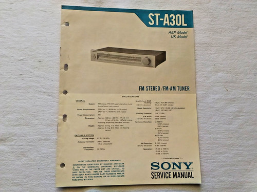 A30l original sony service - st-a30l,