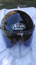 Motorradhelm Airoh Jethelm Hochglanz schwarz Gr. M