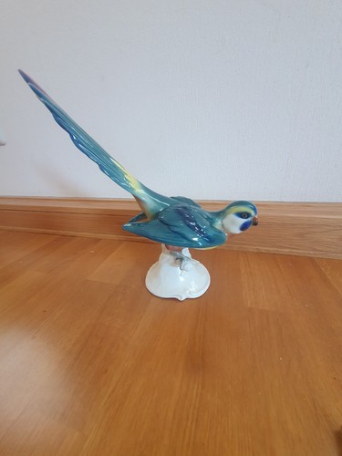 Porzellanfigur papagei von - porzellanfigur,