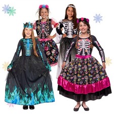 Halloween Kostüm Mädchen Skelett Kostüme Kinder Kind Hexenkostüm Vampir Kostüm