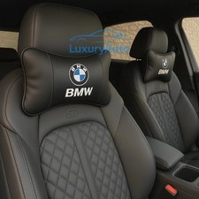 BMW Logo Nackenkissen | Kopfstützenkissen Auflage | Schwarz | BMW Logo