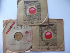 3x Schellackplatten 78 rpm •