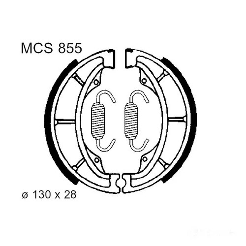 Bremsbacken hinten trw mcs855 - trw,