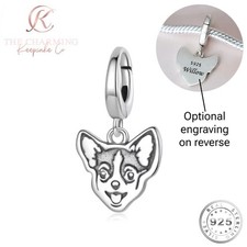 Silber Chihuahua Hund Charm
