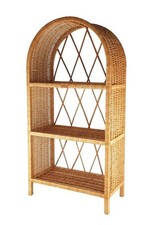 Korbschrank, Natur Etagere, Kommode, Rattanregal 50x27xH100 cm