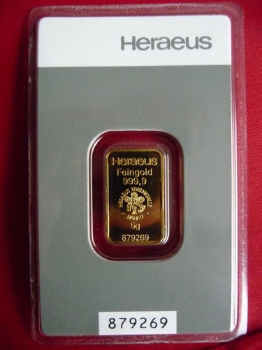 Video 5g goldbarren - goldbarren, heraeus