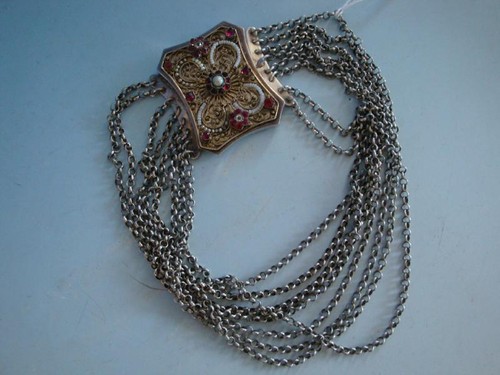 Antik biedermeier kropfkette - antik,