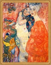 Die Freundinnen Frauenbildnis Jugendstil Jugendstil LW Gustav Klimt A2 044