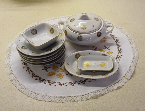 Altes kleines puppenservice - altes,
