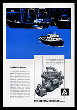 Grosse Werbung 1960 (2) Hanomag-Diesel Bootsmotoren Rheinstahl Hanomag Hannover