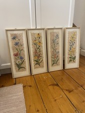 4 blumenbilder Auf Papyrus