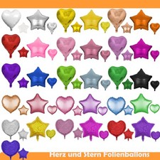 Folienballon Herz, Stern 45 cm