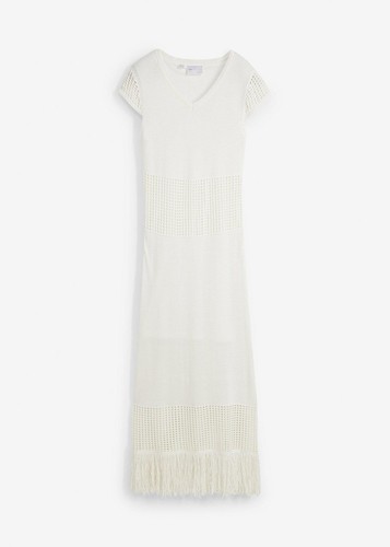 Neu strick kleid - strick-kleid, fransen