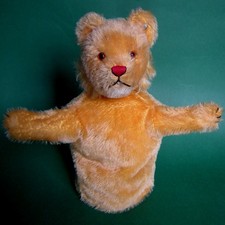 Steiff VK Handpuppe "Kasperl Löwe" mit Knopf, 1936-1943, tolle Farberhaltung!!