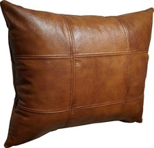 Braunes Lederkissen Echt Leder Sofa Dekokissen aufgefüllt Kissenhüllen Kissen