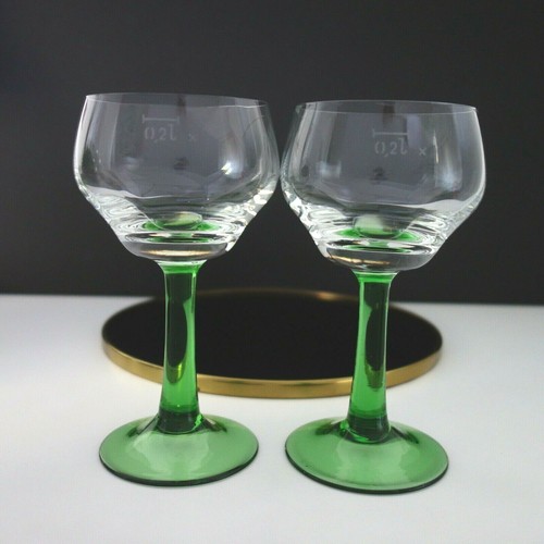Jugendstil glas römer - 2x,