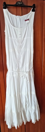 Weißes boho maxikleid mit - weißes,