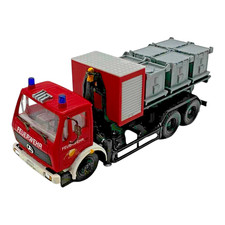 Herpa Mercedes-Benz 917 AF Feuerwehr Abrollkipper mit Absetzcontainern H0 Modell