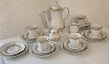 Winterling Bavaria Kaffee- und Teeservice Porzellan mit Goldrand und Rosenmuster