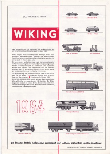 Wiking 1984 vintage - wiking,
