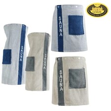 Gözze Damen&Herren Wellness Sauna Kit Umhang weiche 100% Baumwolle Sarong