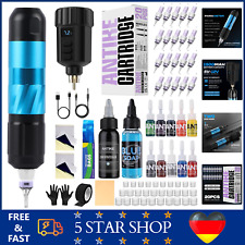 Tattoo Maschine Set Kabellos mit 1500mAh Akku & 20 Nadeln für Anfänger