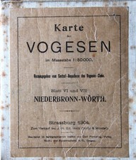uralte Karte von den Vogesen, Nierderbronn -Wörth, Sondeln und Sondengänger