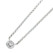 Solitär Diamantkette Weissgold 750 18K Natur Diamant 0.15ct   45