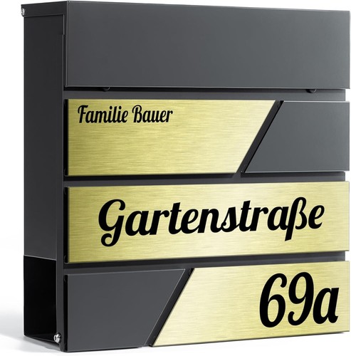 Design anthrazit briefkasten - design,