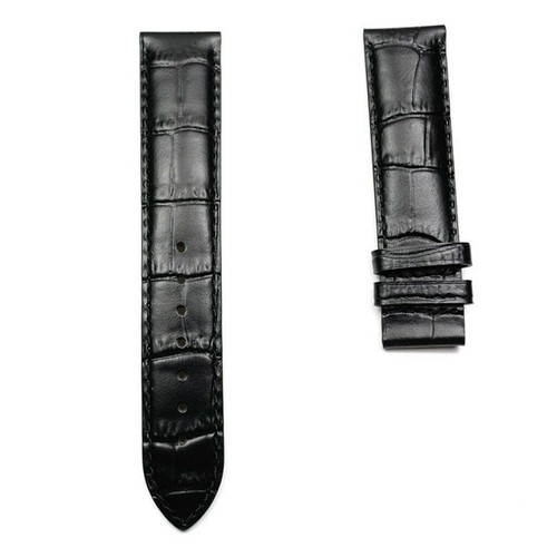 Black leather strap 19mm