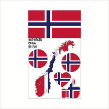 Norwegen Sticker Set  6er Pack