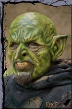 Larp Latex Maske - heimtückischer Kobold Goblin grün 59 - 61cm  Epic Armoury