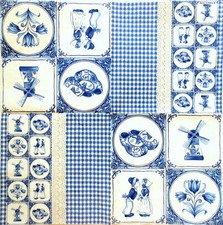 3 Servietten ~ Holland Niederlande Holzschuhe Windmühle Tulpe 