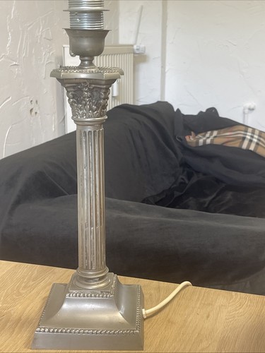 Tischlampe fuß zinn antik - antik,