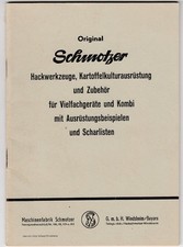 Agrar Betriebsanleitung Hackwerkzeuge Scharlisten Schmotzer Maschinenfabrik