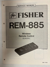 Fisher Service Manual Reparaturanleitung Schaltpläne REM-885 Fernbedienung