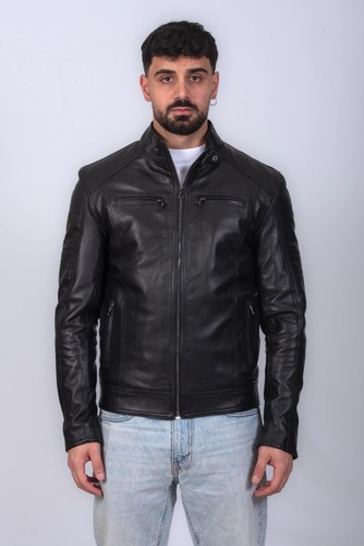 Herren lederjacke schwarz - lederjacke,