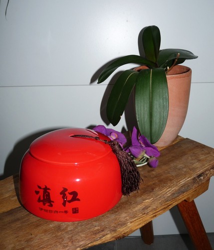 Lackrote chinesische teedose - chinesische,