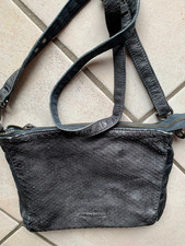 Damenhandtasche - Leder -  graublau von FREDsBRUDER - VINTAGE