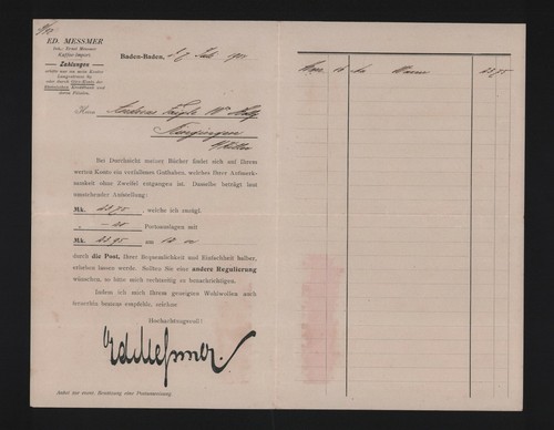 Baden brief - 1904,, ed