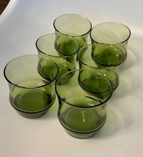 Vintage Libbey Apollo Tumbler Set 6 Gläser grün 70er Jahre Vintage Design Glas